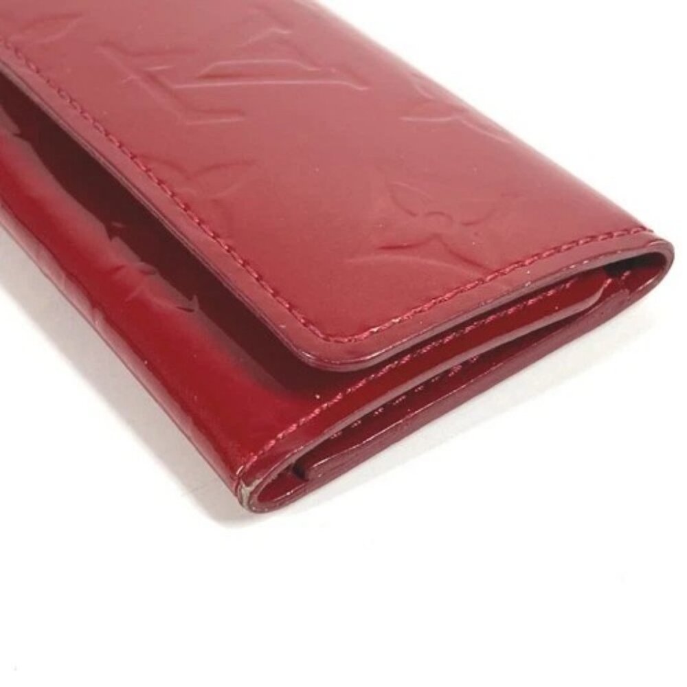 LOUIS VUITTON M91211 MonogramVernis Multicles4 key 4p Key Case Pomdamul Red - Picture 2 of 11